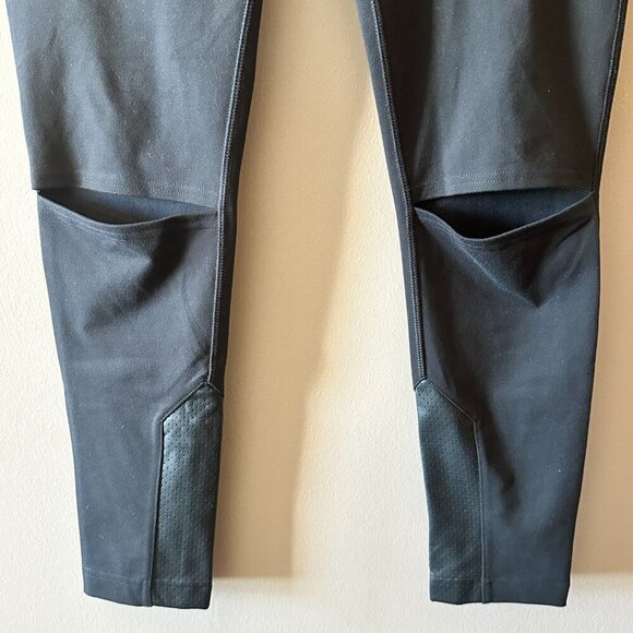 Women's M Lucy Activewear Hatha Leggings Front Zip Open Knee Mesh Pockets - Picture 6 of 10